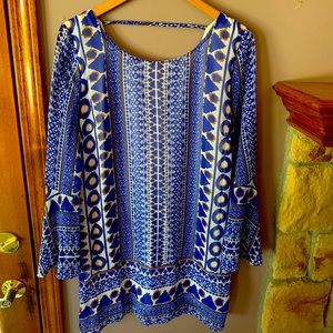 Silky, long sleeve dress